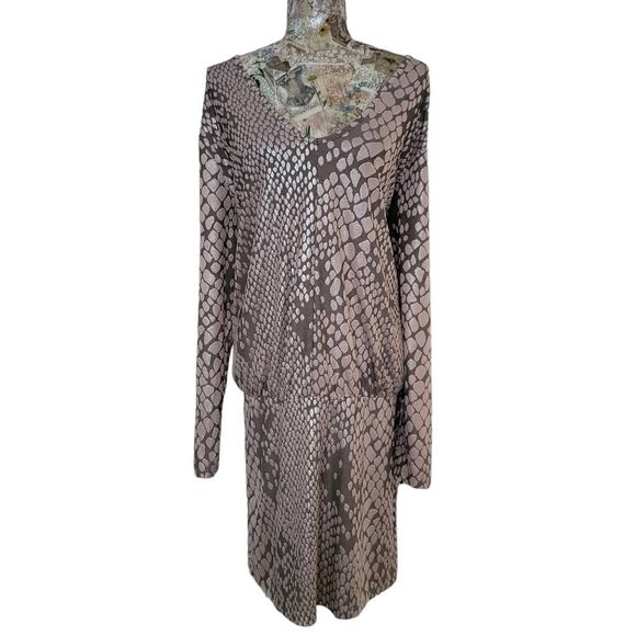 Venus Blush Gold Shiny v-neck Blouson with Oversized Top Short Sexy Dress Plus - Picture 6 of 12
